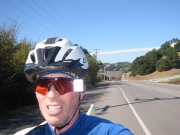 Bill riding up Polhemus Rd. in San Mateo