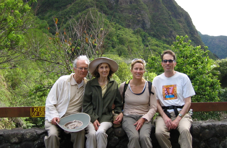 David, Kay, Laura, and Bill at 'Iao Valley State Park.