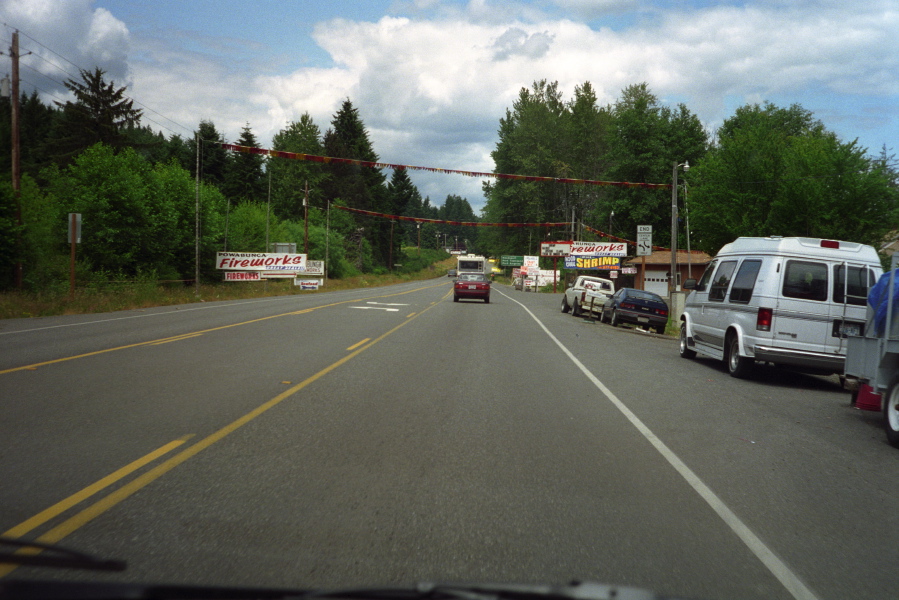 Heading southbound on US-101 between Olympia and Port Angeles.