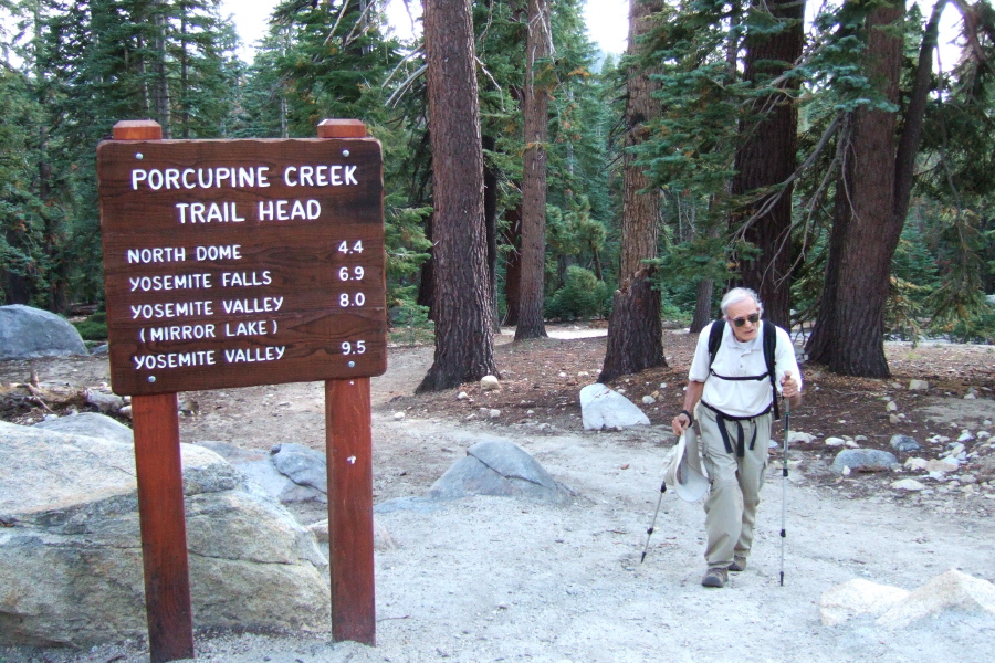 David makes his final push to the trailhead.