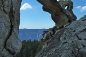 Sentinel Rock as seen through Indian Arch.