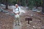 David at the trail junction to Yosemite Falls