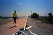 Bill on bike route through Camp Pendelton.