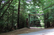 Main entrance for the Gazos Creek Mountain Camp