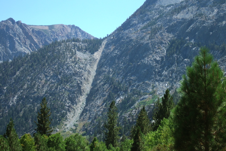 Odd chute on the side of Carson Peak.