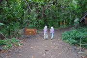 David and Kay start up the Kalalau Trail along the Napali Coast.
