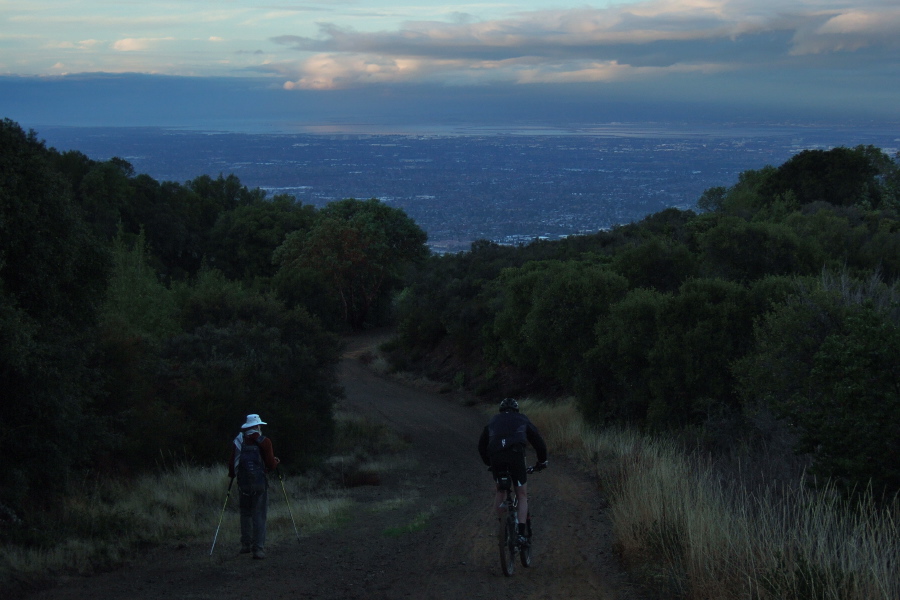 Dark clouds obscure the north bay.