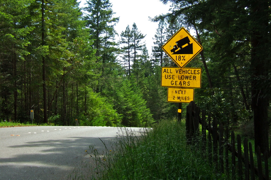 Warning sign on Timber Cove Rd.