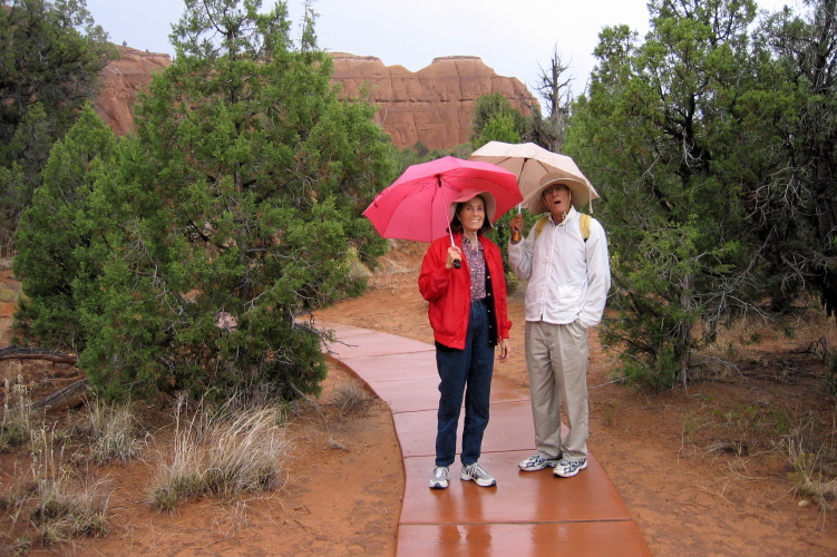 Kay and David on the Nature Trail at Kodachrome Basin State Park.