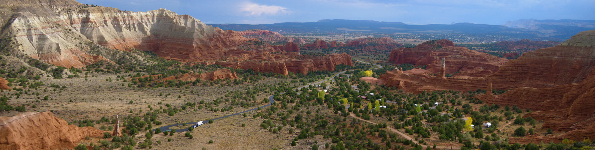 Panorama of Kodachrome Basin State Park, from the Eagle View Trail.