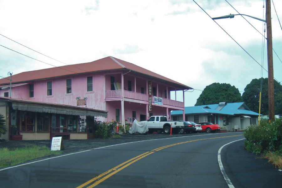 Passing the Kona Hotel