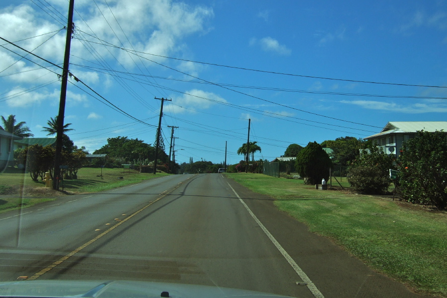 Passing through the residential section of Hawi