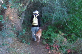 David and Kumba on the Los Trancos Trail