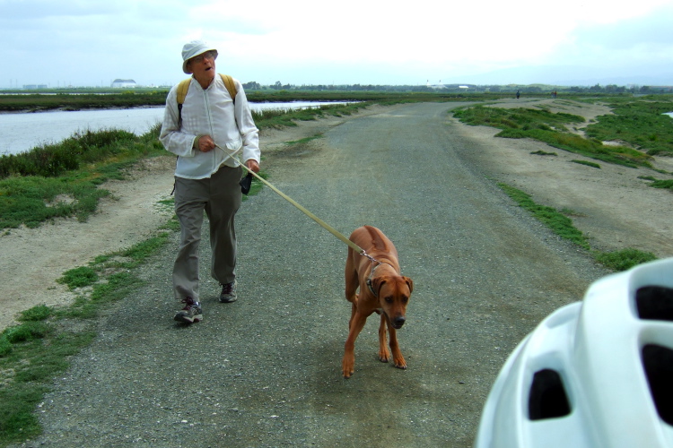 Kumba following Bill and walking David.