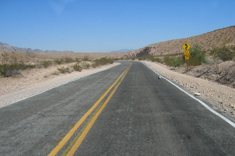 Road hazards on Northshore Rd., Lake Mead.