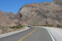 Passing into a canyon on Northshore Rd., Lake Mead.