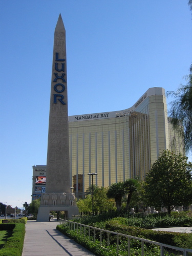 The Obelisk in front of the Luxor.