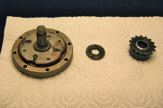 Pinion on output of planetary gear.