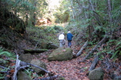 David and Kay hiking back up Last Chance trail.