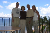 Bill, Kay, David, and Laura on the balcony.