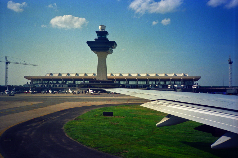 Taxiing away from the gate