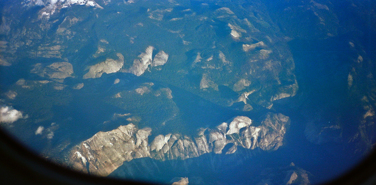 Flying over Clouds Rest and Half Dome