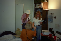 Kay, David, and Laura start the apartment packing process.