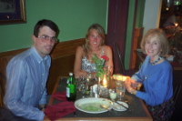 Bill, Laura, and Kay at dinner.