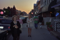 Kay, David, and Laura walking down M Street.