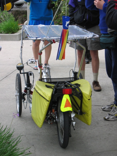 Solar trike from the rear.