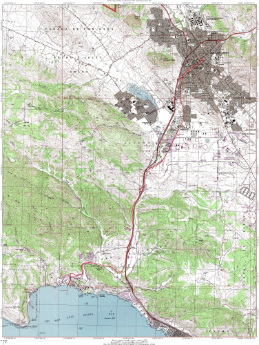 Map of ride from SLO to Avila Beach.