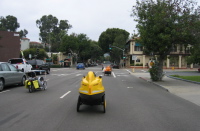 Riding through downtown San Luis Obispo. (2)