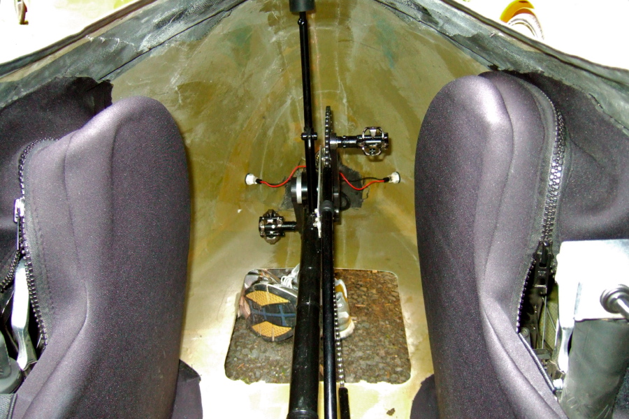 Trisled cockpit view.