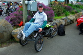 Bill Stites models his cargo trike with Ecospeed drive.