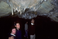 David and other tourists in the Lehman Cave.