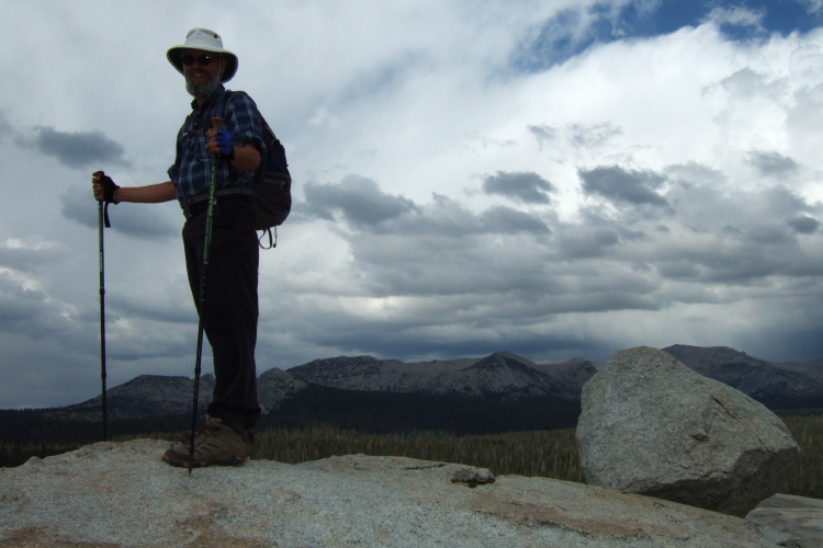Frank reaches the top of Lembert Dome (9450ft).