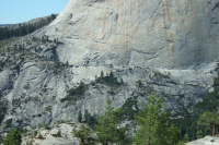 Final approach to the Half Dome Snake Dike route from Liberty Cap.