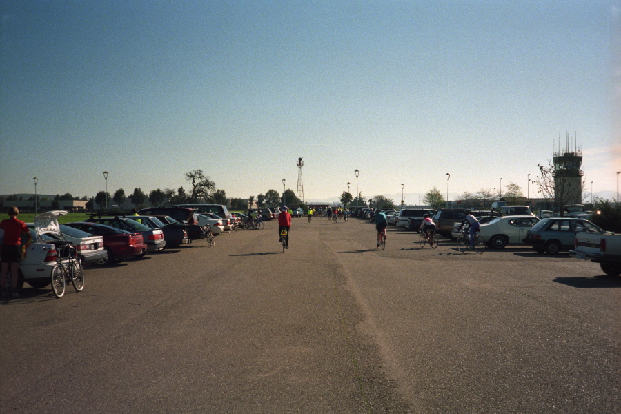 Everyone gets ready to ride at the Livermore Airport.