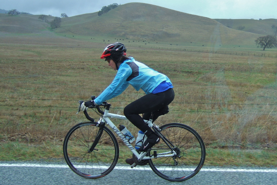 Lisa Villagonez nears the top of Bear Valley