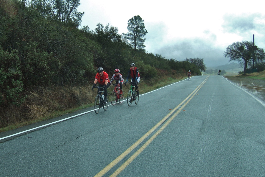 One of the Teams Alameda climbs over the hump between Bitterwater and Rabbit Valleys.