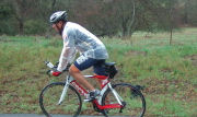 A rider climbs to the high point on the course between Rabbit and Bitterwater Valleys.