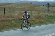A Dolce Velo rider climbs out of Bitterwater Valley.