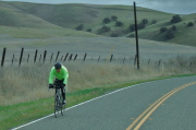 Ken Straub rides north through Peachtree Valley.