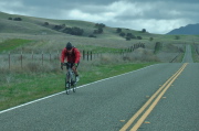 A rider northbound through Peachtree Valley. (2)