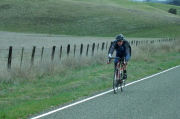 A rider heads north through Peachtree Valley. (3)