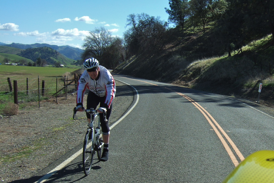 Kevin Comerford climbs up Bitterwater Valley.