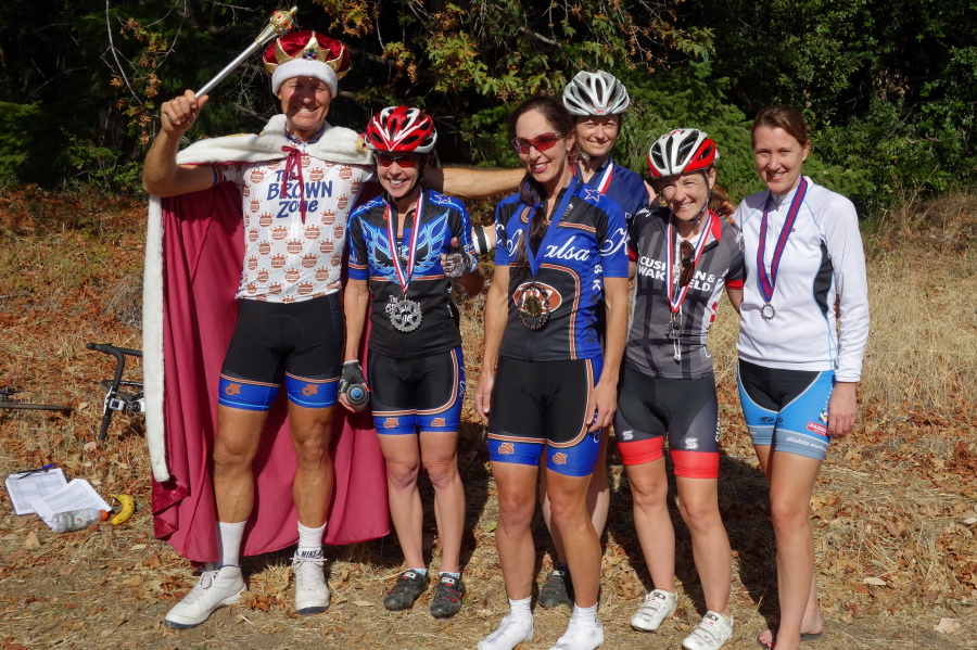 First five ladies: (l to r, not including The King): Lynn Sestak (2nd), Lisa Penzel (1st), Janet Gardner (3rd), Trish Pacheco (3rd), and Amy Bruski (5th)