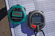 Finish line stopwatches