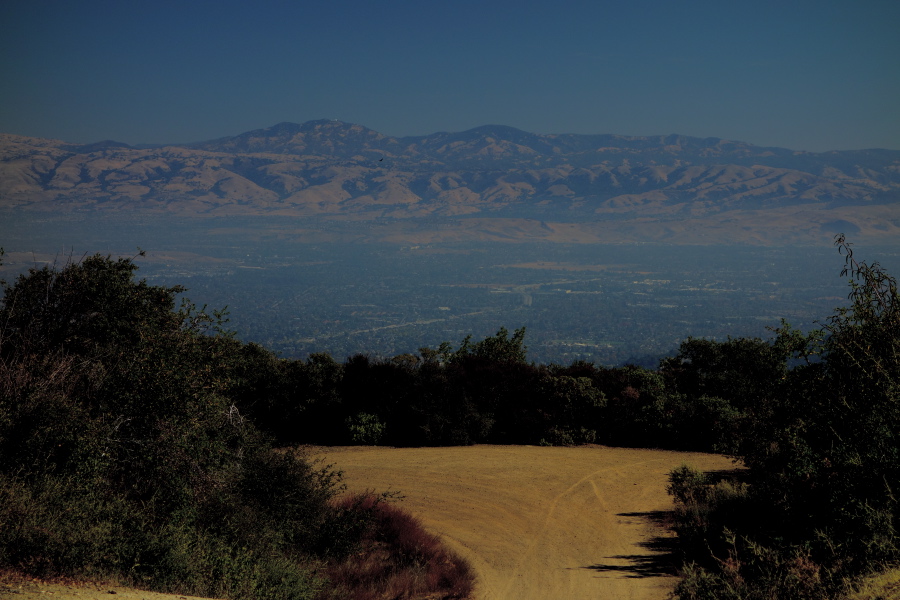 Mt. Hamilton and San Jose from the top of Aquino Trail