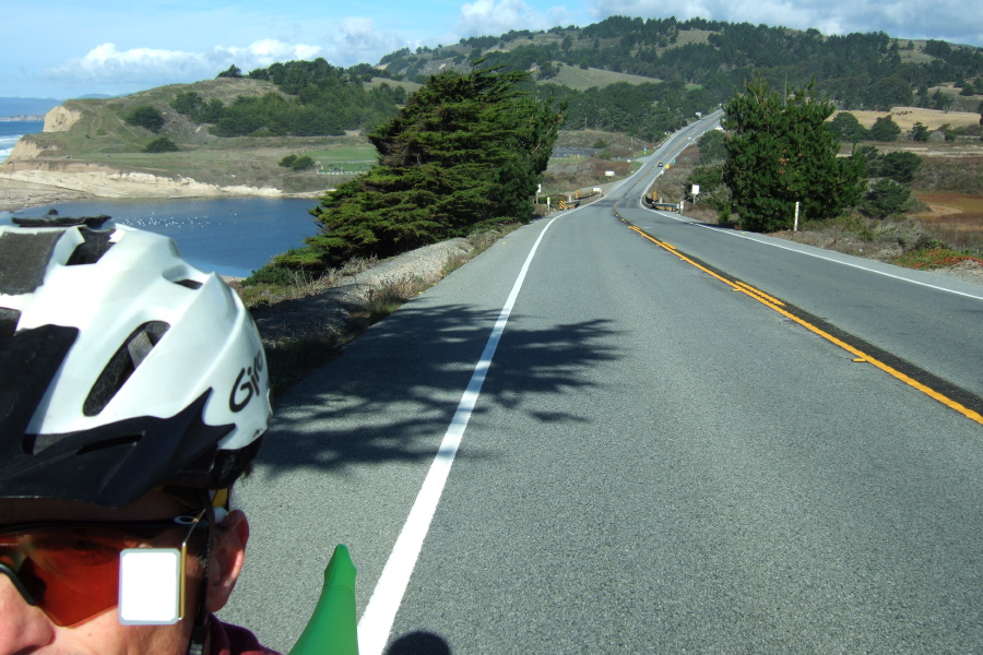 Looking back at San Gregorio Beach